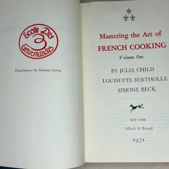 Mastering The Art Of French Cooking Julia Child Cookbook Vol One May 1971 20th